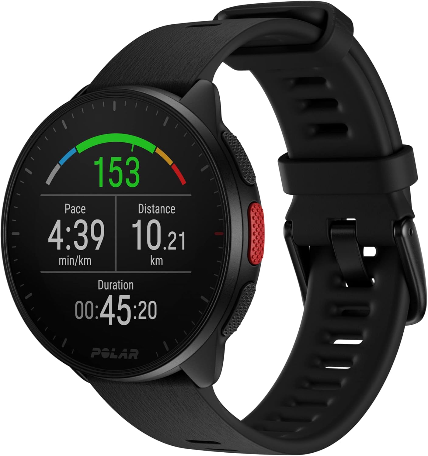 Polar Pacer - Reloj de Running con GPS - Procesador de Alta Velocidad - Ligero - Pantalla Brillante - Botones accesibles - Entrenamiento y recuperación Individuales - Pulsómetro - Controles de música