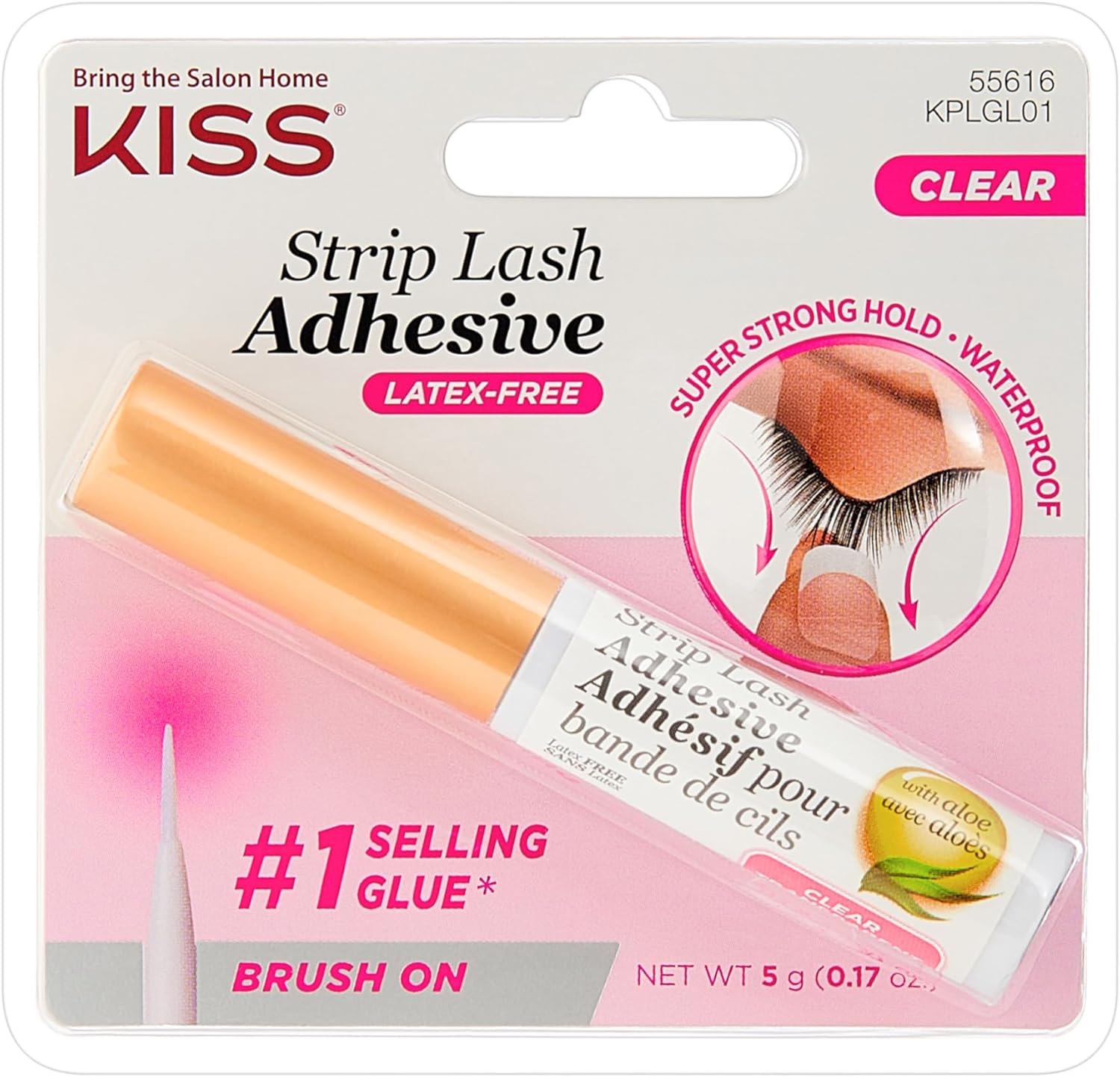 Kiss Products Ever Ez Strip Eyelash Adhesive, Clear, 0.1 Pounds by Kiss Products