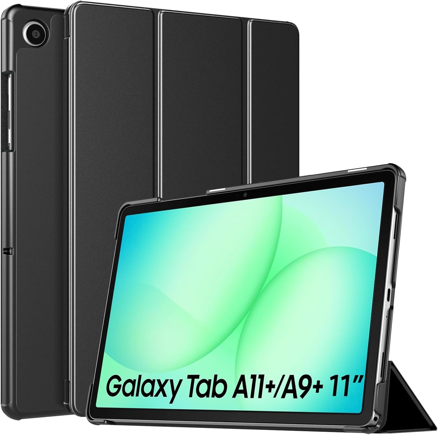 TiMOVO Funda para Samsung Galaxy Tab A11+ Plus/A9+ Plus 11 Pulgadas (2025/2023), Funda Ligera y Delgada con Soporte, Auto Activación/Suspensión, Negro