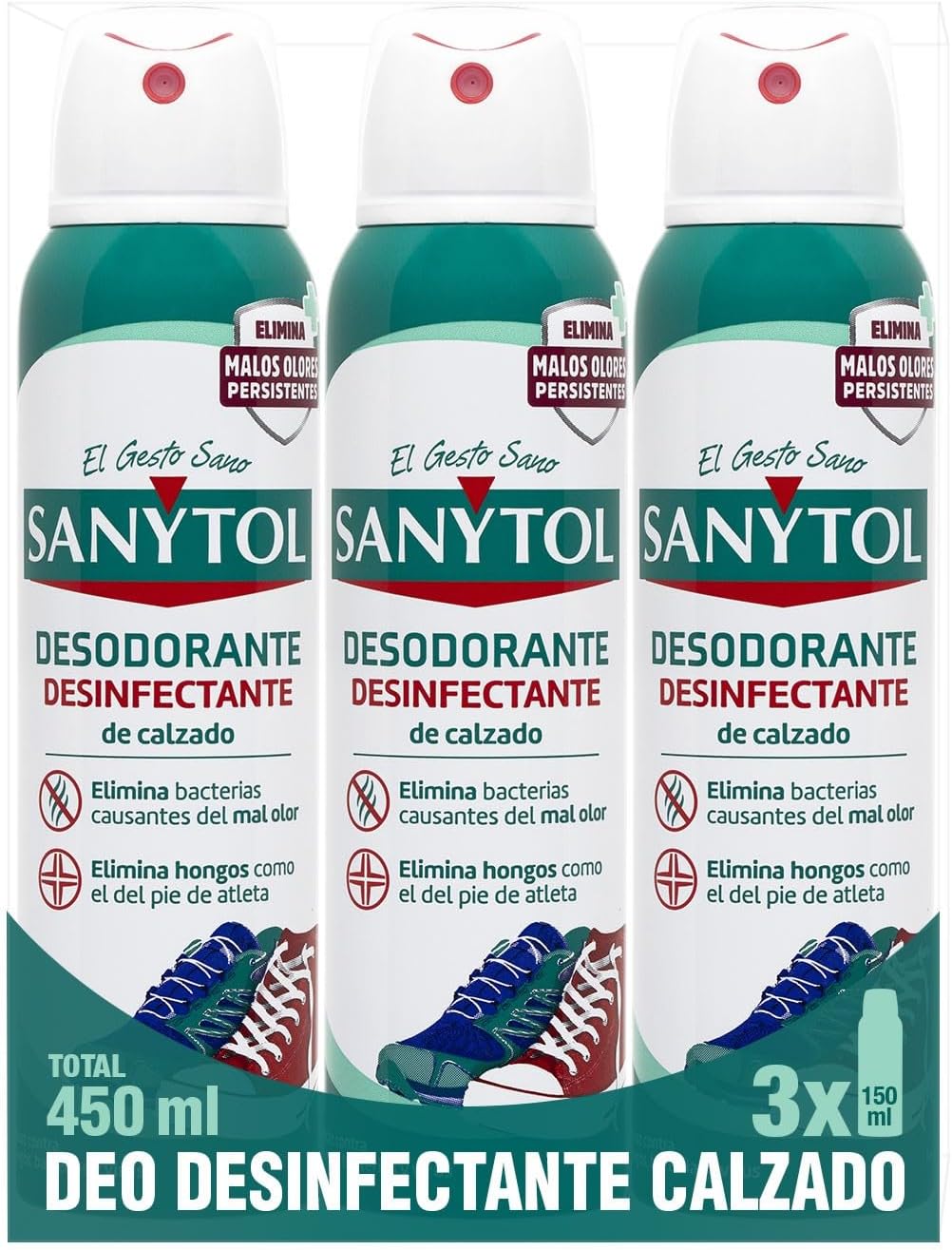 Sanytol - Desodorante Desinfectante de Calzado, Elimina bacterias del 
