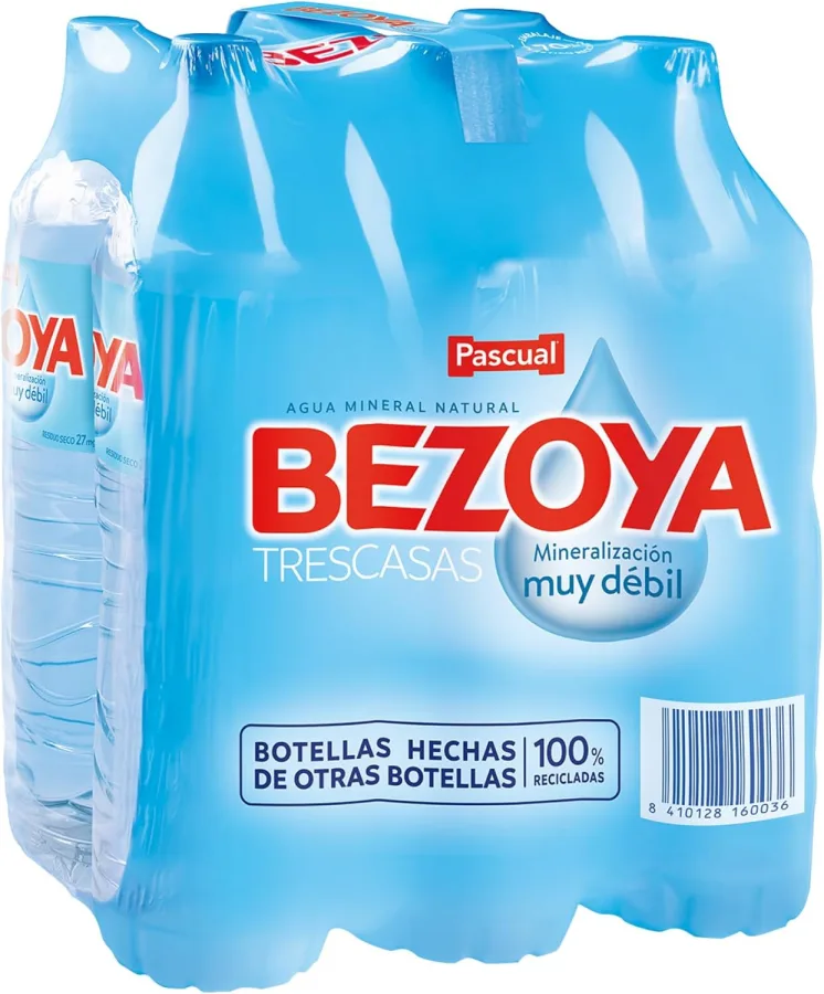 Bezoya - Agua Mineral Natural - Agua de mineralización muy débil - Pack de 6 x 1,5 L
