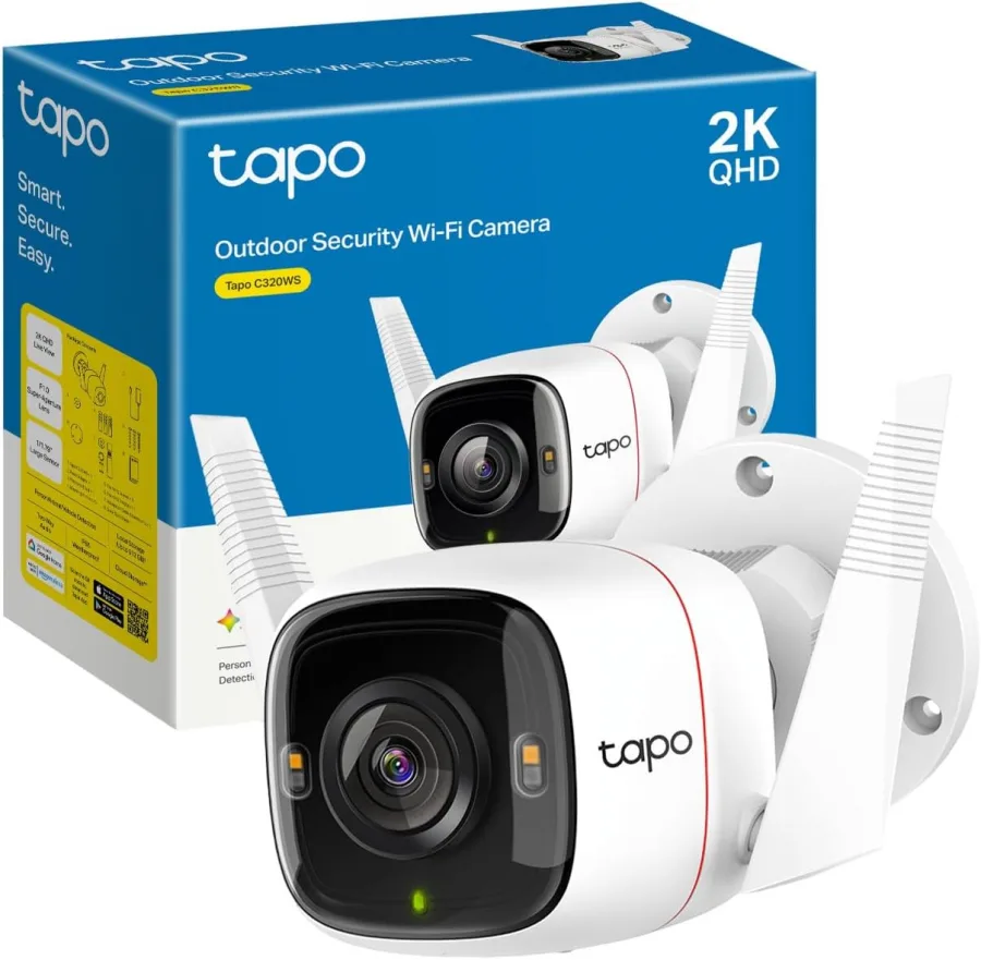 Cámara de Vigilancia WiFi Exterior, 2K QHD, Detección IA