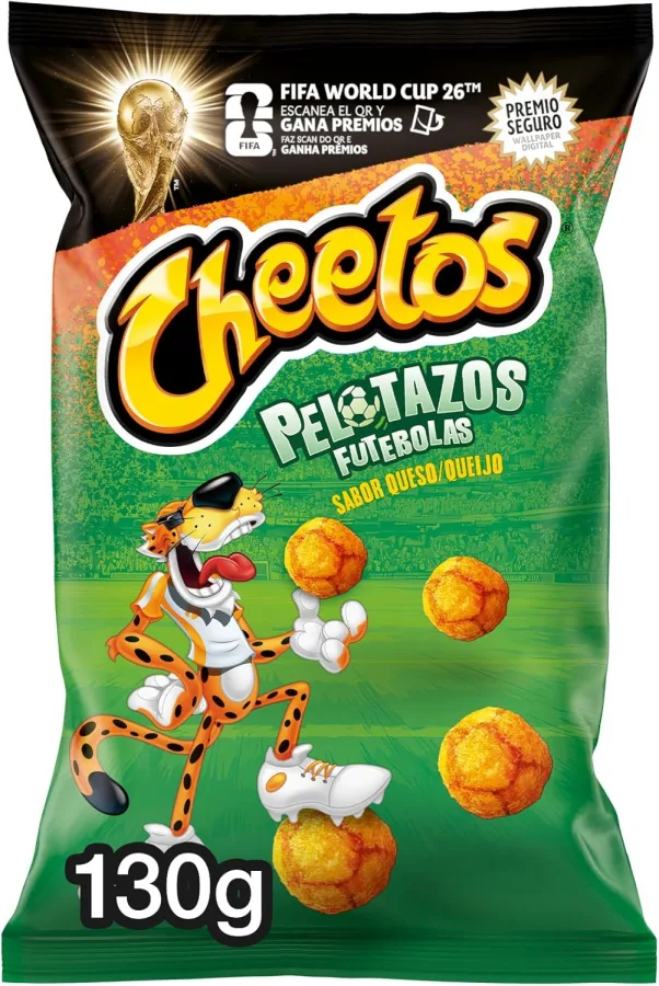 Cheetos Pelotazos, Producto de Aperitivo, Snack sabor a Queso con forma de pelotazos, bolsa individual, 130gr