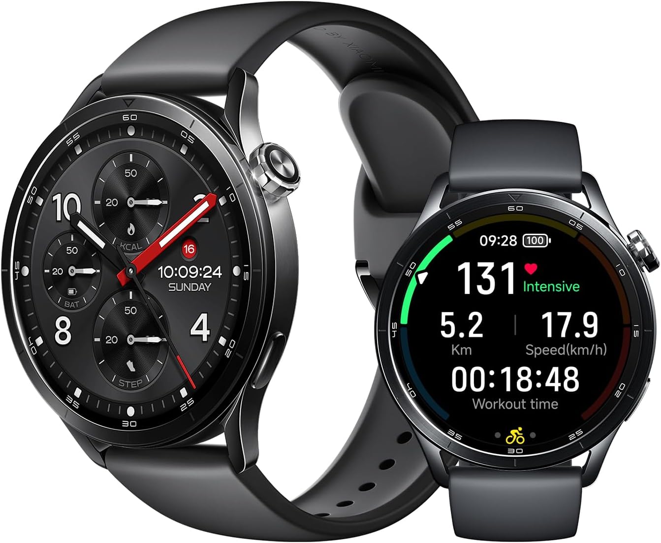 IAOMI Watch S5 46 mm, smartwatch Hombre y Mujer, GPS, 21 días, Negro