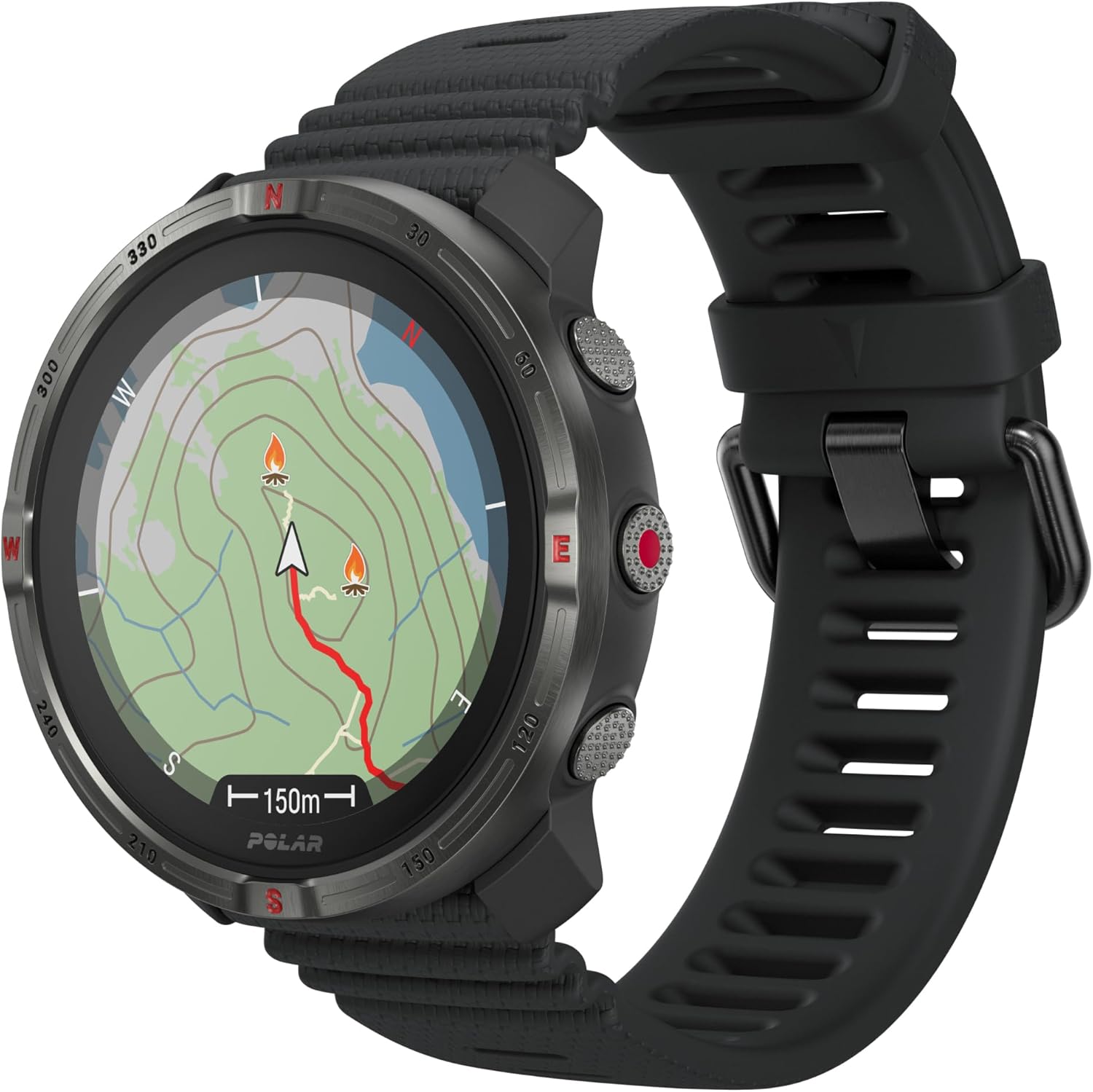 Polar Grit X2 Outdoor Multisport Watch con GPS – Pantalla AMOLED, mapas Offline, GPS Dual, ECG en la muñeca, biosensores Elixir, TrainingPeaks, SpO2, batería de hasta 7 días, Night Black