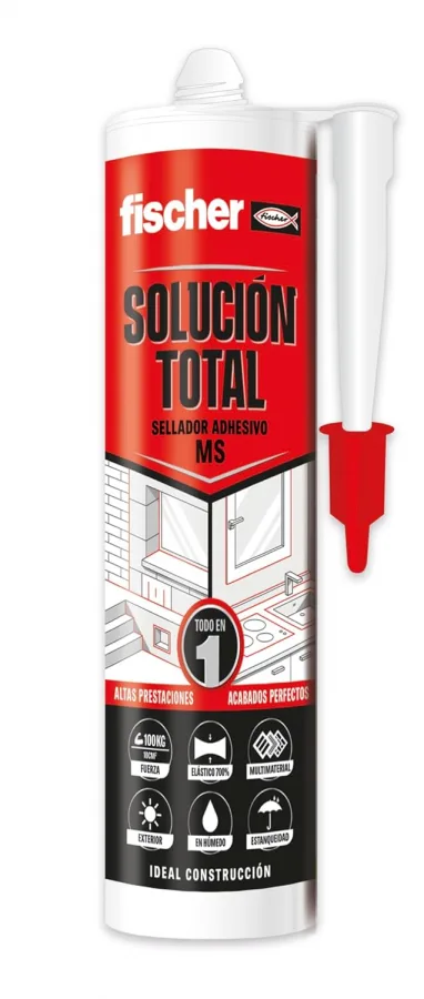 Solución Total Blanco 290ml | Alta Elasticidad y Adherencia | Pintable y Resistente a UV | Uso Interior y Exterior | Para Construcción, Automoción y Techos