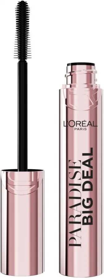 L'Oréal Paris Máscara de Pestañas Paradise Big Deal, Volumen Modulable y Longitud Infinita, Fórmula Ligera sin Grumos, Negro