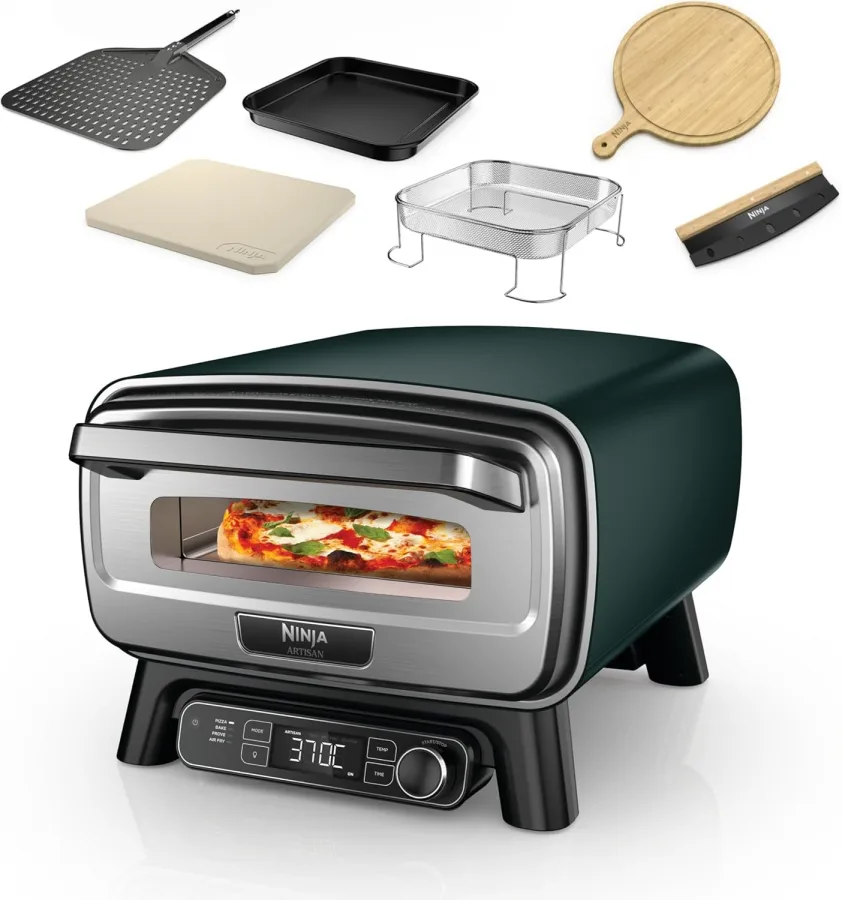 Ninja Artisan Horno Eléctrico de Exterior para Pizza y Freidora de Aire [Clase de eficiencia energética A]