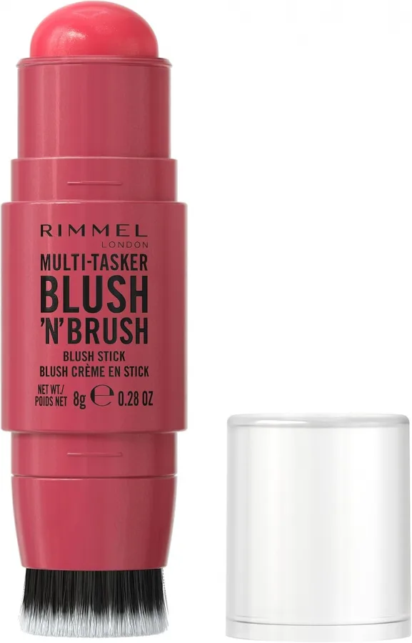 Rimmel London Multitasker Blush 'N' Brush Stick | Colorete | Tono 150 CHERRY ON POINT| 8g