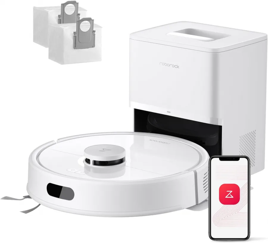 roborock Q7L5+ Robot Aspirador y Fregador Succión Extrema de 8000 Pa,Blanco