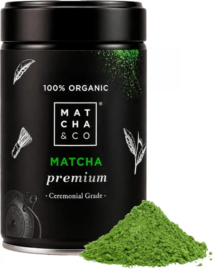 Matcha & CO Té Matcha en Polvo Premium 100% Ecológico, Orgánico y Natural 80g – Té Verde en Polvo Ceremonial de Japón