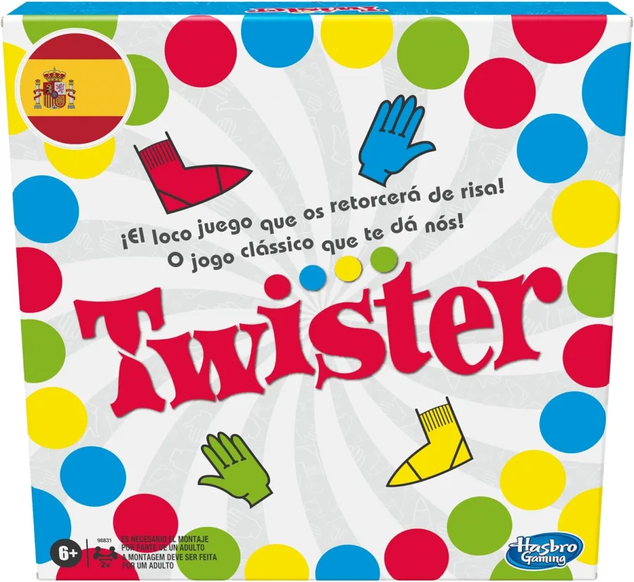 Hasbro Gaming Twister, Juegos de Habilidad, Fiestas con Amigos y Diversión en Familia, para Niños y Niñas de 6 años o más, Mejora la Motricidad y Coordinación - Versión en español